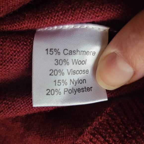 Kallspin Cashmere/Wool Blend V Neck Cardigan - Picture 4 of 4